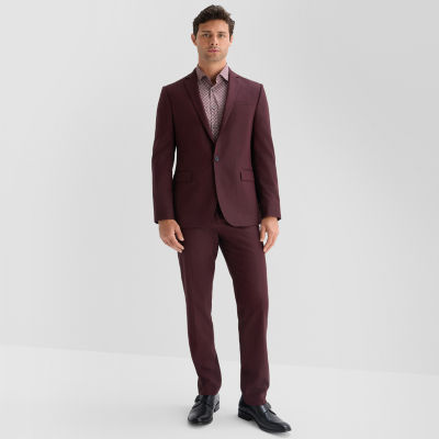 J. Ferrar Twill Mens Slim Fit Suit Separates