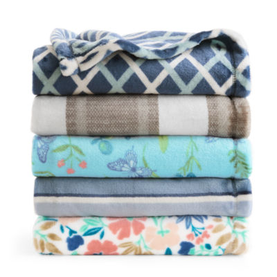 Home Expressions Velvet Plush Print Throw