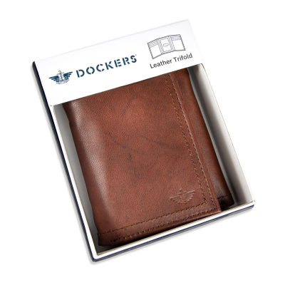 Dockers Rfid Extra Capacity Trifold With Zipper Mens Personalized Trifold Wallet