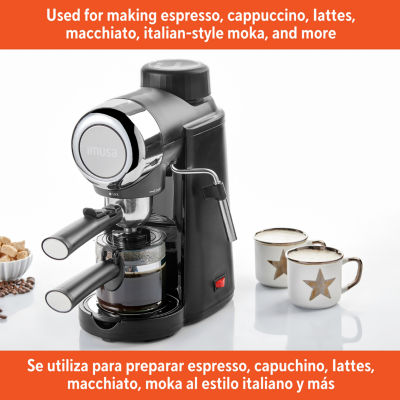 IMUSA Espresso + Cappuccino 4-Cup Coffee Maker
