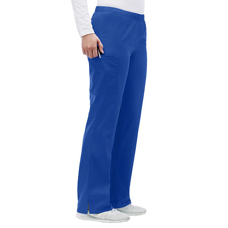 Fundamentals By White Swan 14720 Cargo Womens Plus Scrub Pants, Petite 2x, Blue