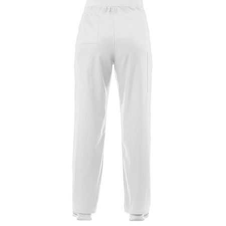 Fundamentals By White Swan 14920 Drawstring Unisex Adult Big And Tall Scrub Pants, Large Tall, White