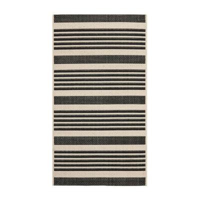 Safavieh Courtyard Collection Santos Stripe Indoor/Outdoor Area Rug