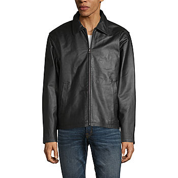 Vintage Leather Zipper Jacket, Color: Black - JCPenney