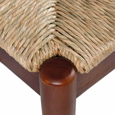 Honomu Woven Seagrass Indoor Outdoor Bench