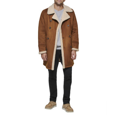 guess shearling overcoat