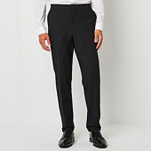J. Ferrar Mens Stretch Fabric Slim Fit Tuxedo Pants, Color: Black