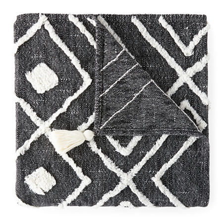 Distant Lands Tufted Throw, One Size, Black