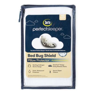 Serta PerfectSleeper Bed Bug Shield Pillow Protector, Color White