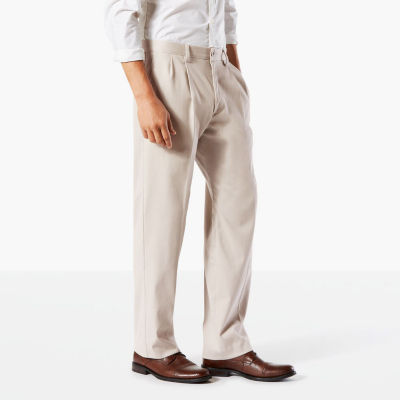 Dockers Easy Khaki With Stretch Mens Big and Tall Classic Fit Pleated Front Pant