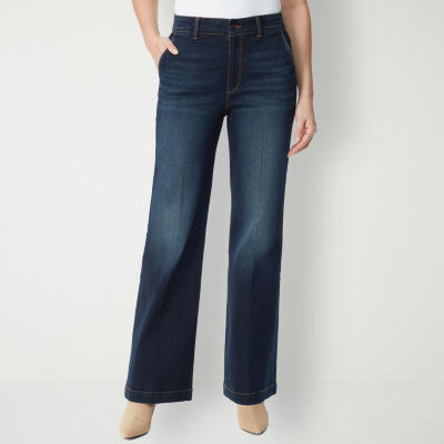 Gloria Vanderbilt Women's High-Rise Flared-Hem Jeans - Macy's