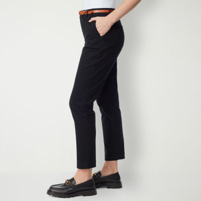 Gloria Vanderbilt Womens High Rise Tapered Pull-On Pants