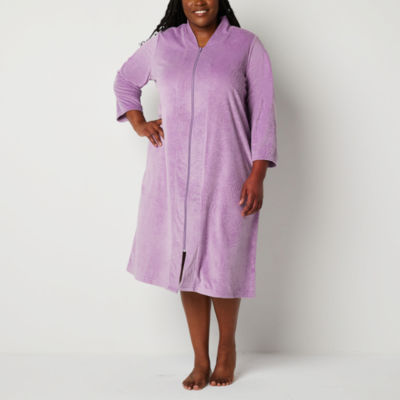 Adonna Womens Plus Long Sleeve Long Length Robe - JCPenney