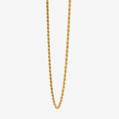 18K Gold Over Silver Inch Chain Necklace