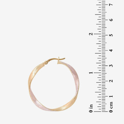 18k Gold Over Silver 34.9mm Hoop Earrings