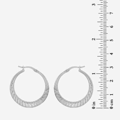 Sterling Silver 28.7mm Hoop Earrings