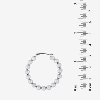 Sterling Silver 30mm Round Hoop Earrings