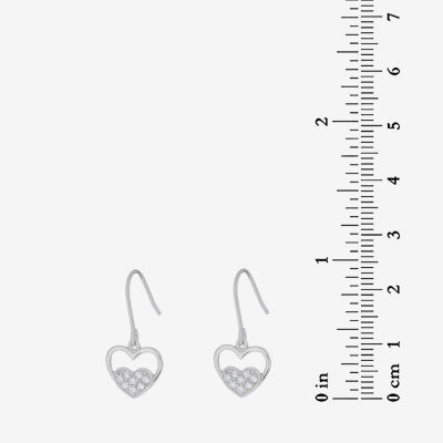 DiamonArt® / CT. T.W. White Cubic Zirconia Sterling Silver Drop Earrings