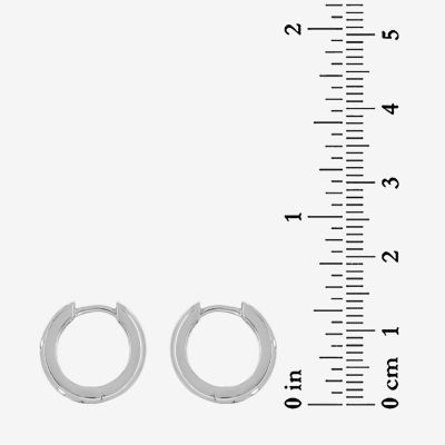1/3 CT. T.W. White Cubic Zirconia Sterling Silver 14.5mm Round Hoop Earrings