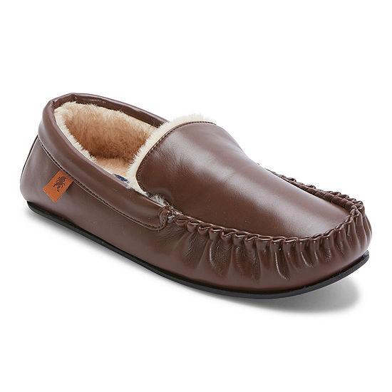 Stafford Venetian Faux Leather Mens Moccasin Slippers - JCPenney