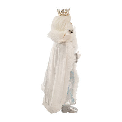 Kurt Adler 21-Inch Silver White And Lavender Blue Standing Santa Figurine