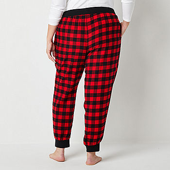 Sleep Chic Womens Plus Jogger Pajama Pants