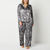 Ambrielle Womens Long Sleeve 2-pc. Velvet Pajama Set