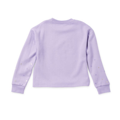 Disney Collection Little & Big Girls Crew Neck Long Sleeve Wish