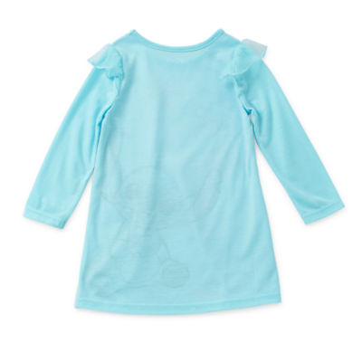 Disney Collection Toddler Girls Stitch Crew Neck Long Sleeve Nightgown