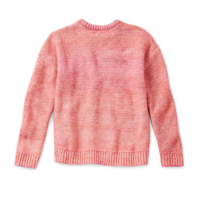 Thereabouts Little & Big Girls Crew Neck Long Sleeve Pullover Sweater