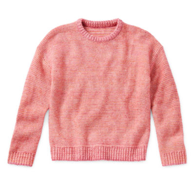 Thereabouts Little & Big Girls Crew Neck Long Sleeve Pullover Sweater