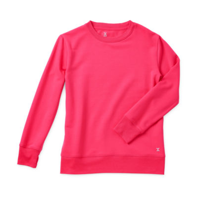 Xersion Super Soft Fleece Little & Big Girls Crew Neck Long Sleeve  Sweatshirt