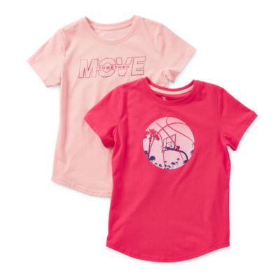 Xersion Little & Big Girls Plus 2-pc. Crew Neck Short Sleeve Graphic T-Shirt