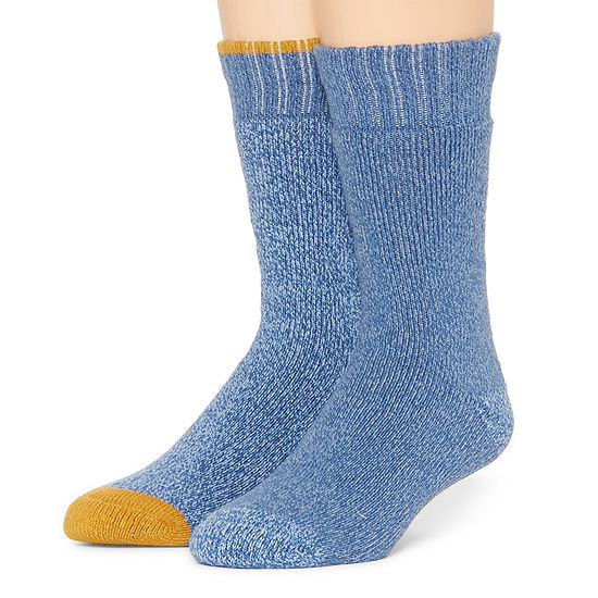 St. John's Bay Thermal Mens 2 Pair Boot Socks, Color: Light Blue Twist ...