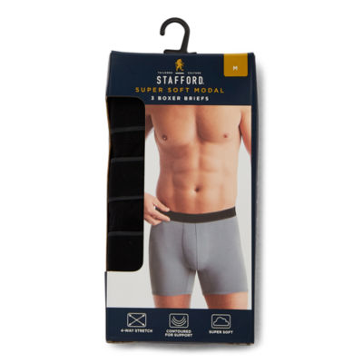 Stafford Super Soft Mens 3 Pack Boxer Briefs