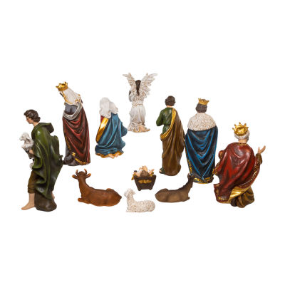 Kurt Adler 15-Inch Resin 11-pc. Nativity Set