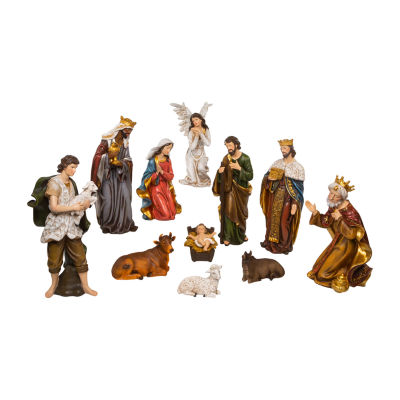 Kurt Adler 15-Inch Resin 11-pc. Nativity Set