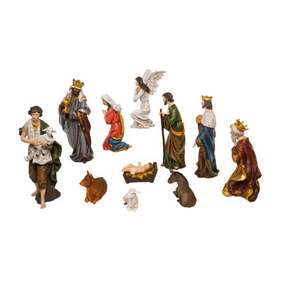 Kurt Adler 15-Inch Resin 11-pc. Nativity Set