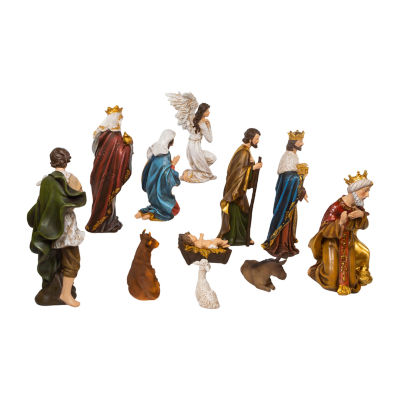 Kurt Adler 15-Inch Resin 11-pc. Nativity Set