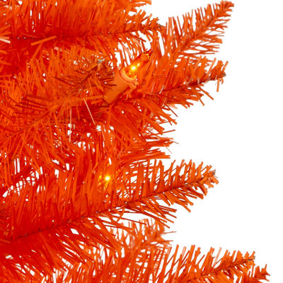 Kurt Adler Pre-Lit Orange 3 Foot Potted Christmas Tree