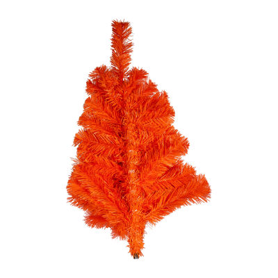 Kurt Adler  Unlit Halloween Orange Wall 2 Foot Christmas Tree