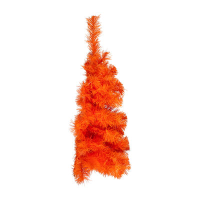 Kurt Adler  Unlit Halloween Orange Wall 2 Foot Christmas Tree