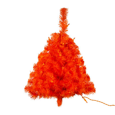 Kurt Adler 24 Inch Prelit Incandescent Orange Wall 2 Foot Pre-Lit Christmas Tree