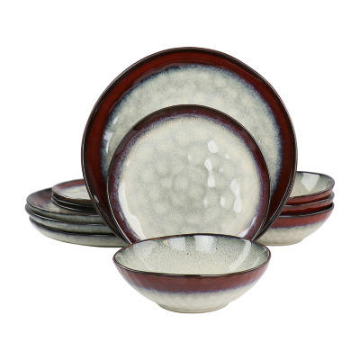 Elama 12-pc. Stoneware Dinnerware Set