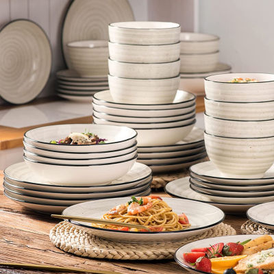 Elama -pc. Stoneware Dinnerware Set