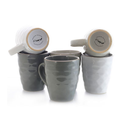 Elama 12oz 6-pc. Stoneware Dinnerware Set