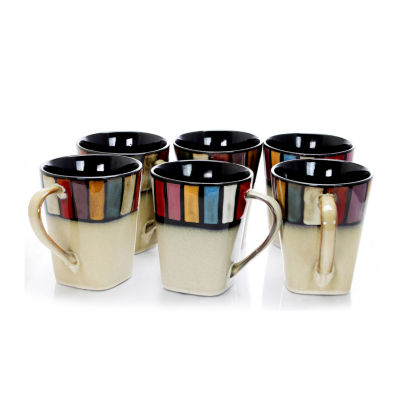 Elama 14oz Mug 6-pc. Stoneware Dinnerware Set