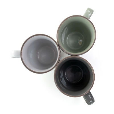 Elama Diamond Waves 6-pc. Stoneware Mug Set