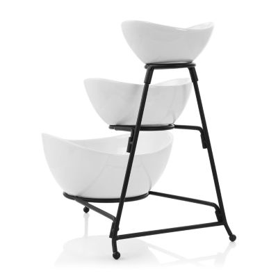 Elama 3 Tier Set Tiered Server Porcelain