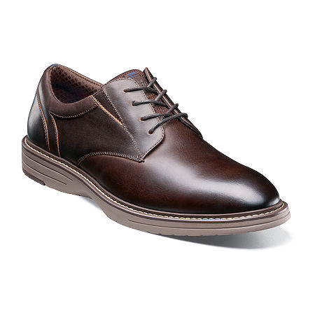 Nunn Bush Griff Plain Mens Closed Toe Oxford Shoes, 10 Medium, Brown